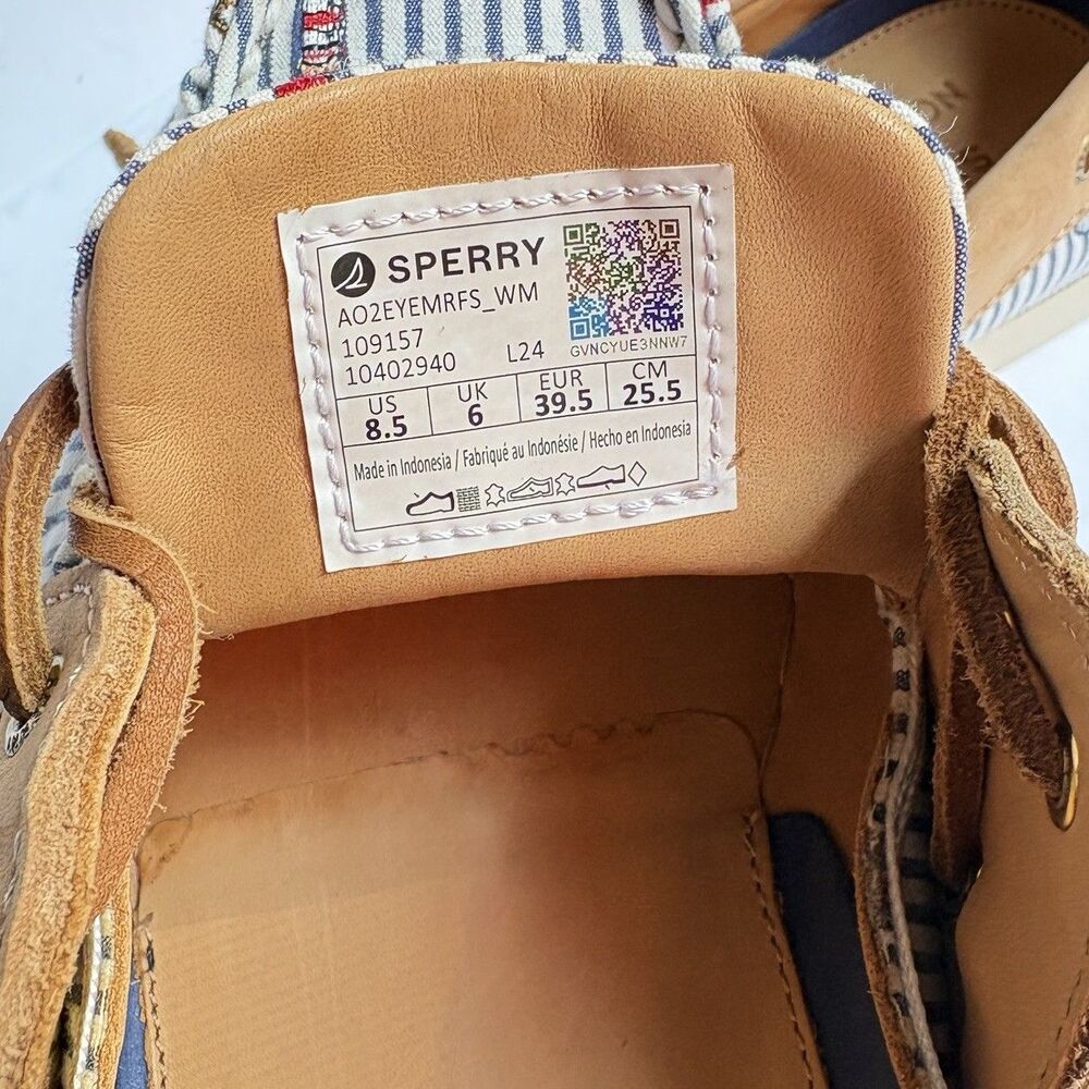 Sperry x Nordstrom Size 8.5 Women's Original Boat Shoes Nautical Top Siders - Picture 9 of 16